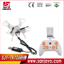 Hot 4CH 6 ejes Gyro Wifi Mini modo sin cabeza 3D Flips RC Quad Drone para TK106RHW